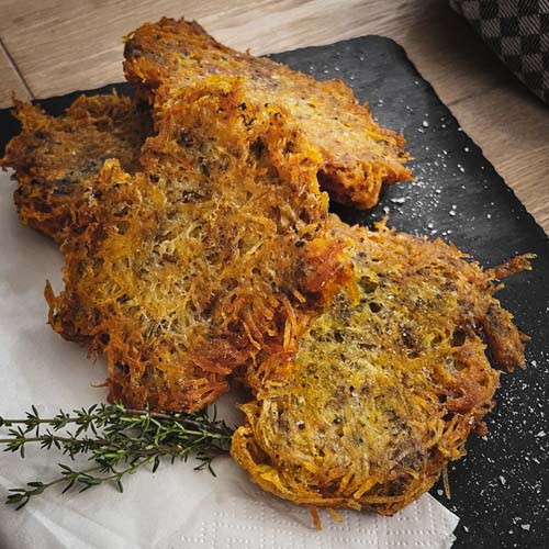 vegane Kartoffelpuffer ohne Ei - Erdäpfelpuffer